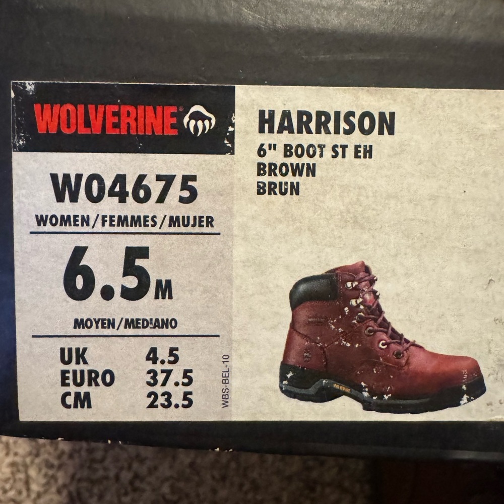 Wolverine steel toe work boot